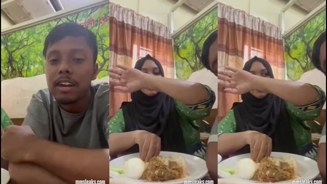 Hijabi Biryani Date Feeding Him, Waving at the Cam