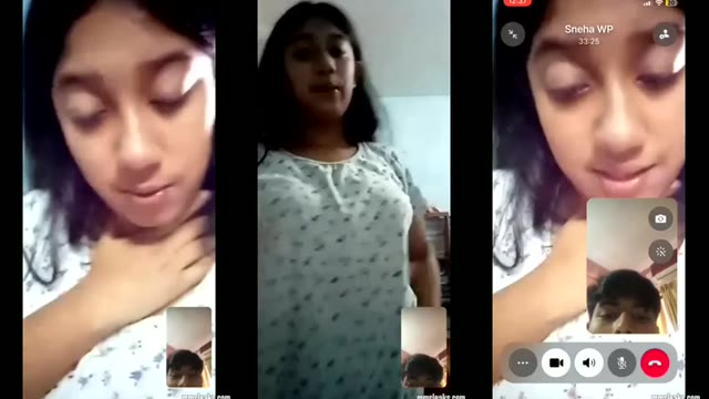 Sweet Video Call With a Smiling Girl (Non-Adult)
